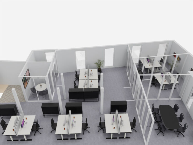 Visualisation of office furnishings