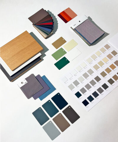 Range of colour and material samples
