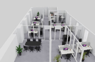 3D renderings of the fit-out
