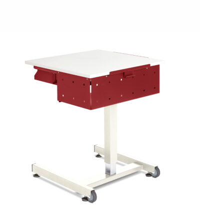 Embru 5770 Schultisch Einfachtablar Rot