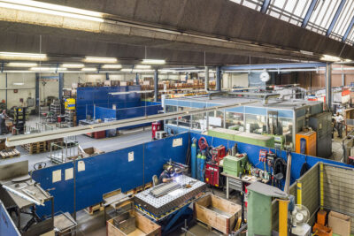Metalworking shop at the Rüti factory